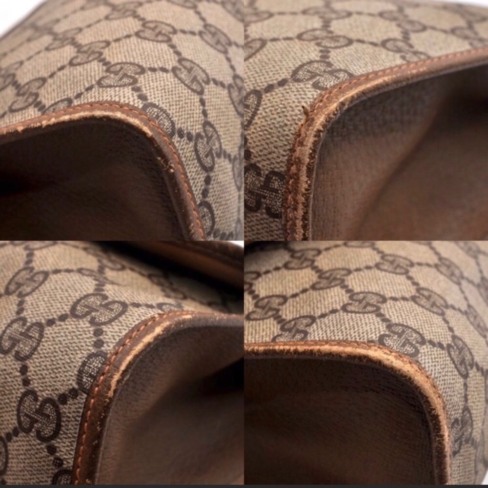 Authentic Gucci coated canvas brown clutch - Picture 7 of 8